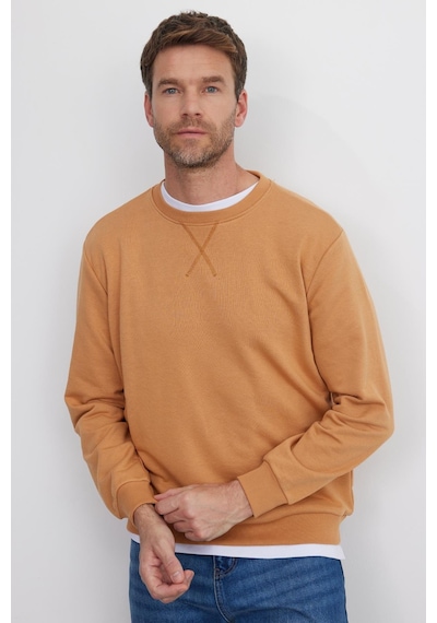 Tudors Unisex Relax Fit Rahat Kesim %100 Pamuk 3 İplik Basic Camel Bisiklet Yaka Sweatshirt-35146 Camel Tudors Unisex Relax Fit Rahat Kesim %100 Pamuk 3 İplik Basic Camel Bisiklet Yaka Sweatshirt-35146 Camel