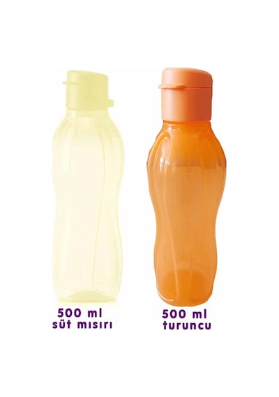 Şişe 500 Ml Süt Mısırı Ve Turuncu Matara 2 Li Set Karışık