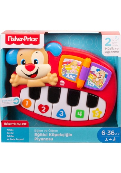 Fisher Price Eğlen & Öğren Eğitici Köpekçiğin Piyanosu Türkçe ,