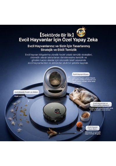 Jonr X9 Pro 20.000Pa Robot Süpürge Ve Paspas Siyah