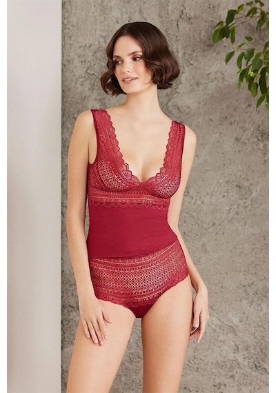 Pierre Cardin 335 Kadın Atlet Külot Takım-bordo Bordo