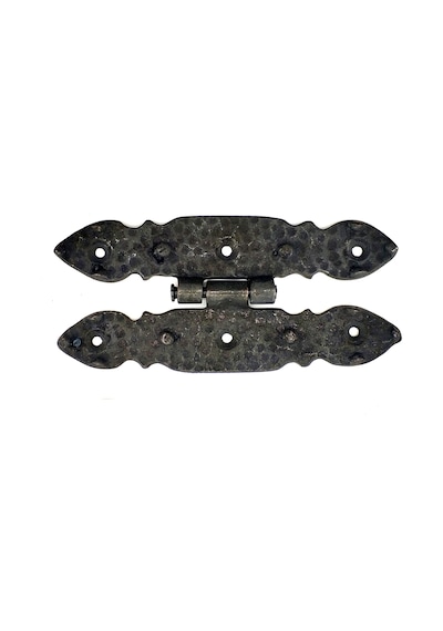 Antika Tarz Dekoratif Pirinç Düğmeli Menteşe - 142x69 Mm, Oksit Diğer