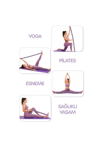 9 Seviye Direnç Bandı Jimnastik Eğitim Pilates Yoga Egzersiz Esneme Lastiği Resistance Bandı Tdl9 Çok Renkli