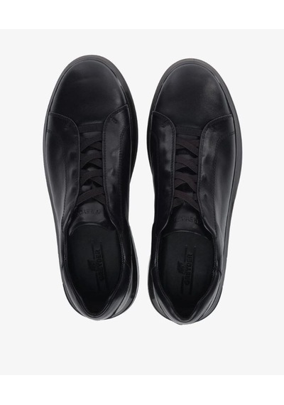 Greyder 64726 Erkek Hakiki Deri Lastikli Sneaker Ayakkabı Siyah
