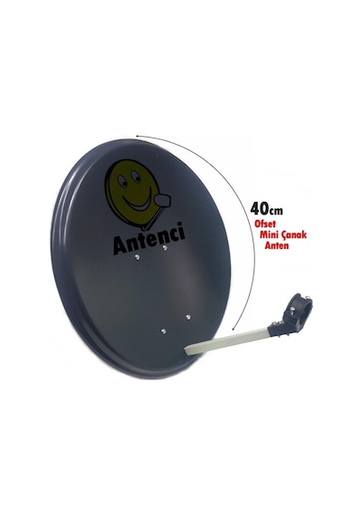 Antenci 40Cm Mini Çanak Anten Next Tekli Lnb