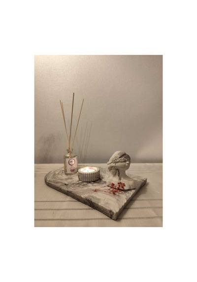 Dekoratif Özel Tasarım Beyaz Ve Siyah Set Tealight Mum Hariçtir