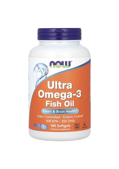 Now Foods, Ultra Omega-3 Fish Oil, 180 Softgels