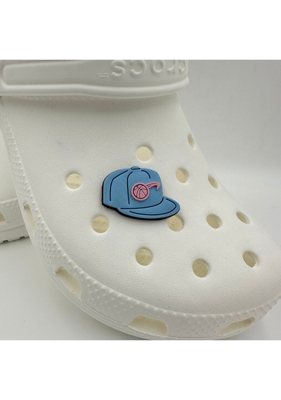 Crocs Terlik Süsü Ve Aksesuarı , Çanta Süsü Jibbitz3d Kabartma Şapka Kep 08 Görsel Figür Aksesuar Bebemavi-pembe