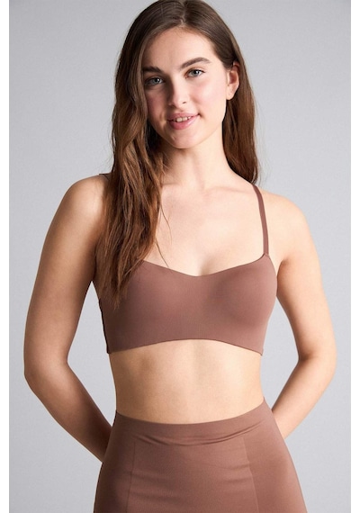 Defacto Micro Kaplı Dolgulu Balensiz Bralet G1679ax26spbn307 Kahve-bn307