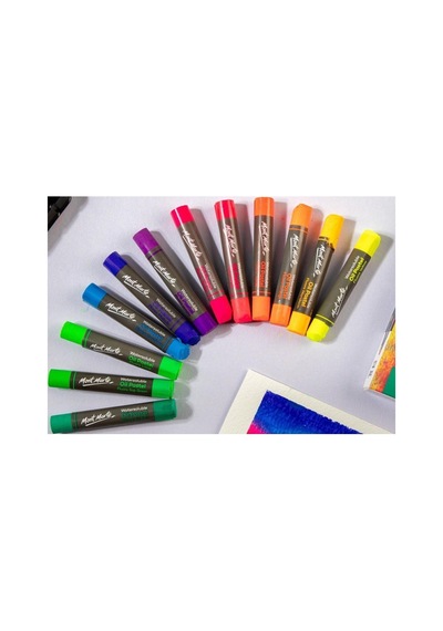 Mm Suda Çözünür Fluoro Yağlı Pastel 12'li Diğer