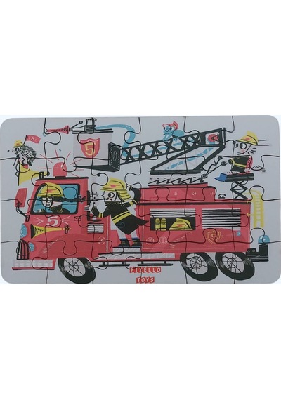 Firefighting Vehicle - İtfaiye Aracı / Small Puzzle 3-7 Yaş 24 Parça