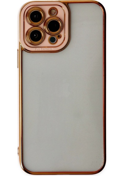 Cosmotex Newface Apple iPhone Uyumlu  13 Pro Kılıf Liva Lens Silikon - Rose