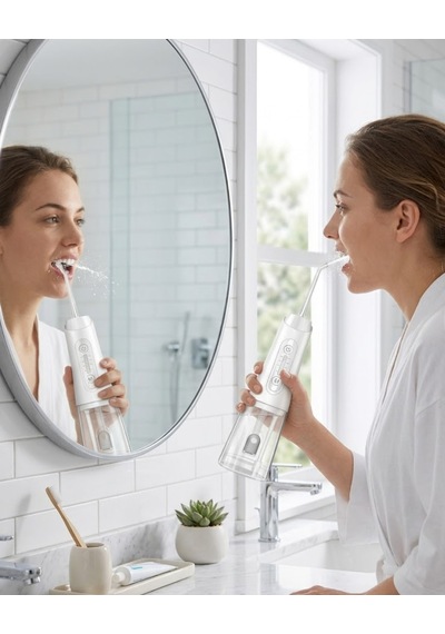 Kablosuz Ağız Duşu Ipx7 Su Geçirmez 320 Ml Hazneli Güçlü Su Basınçlı Ağız Kokusu Önleyici