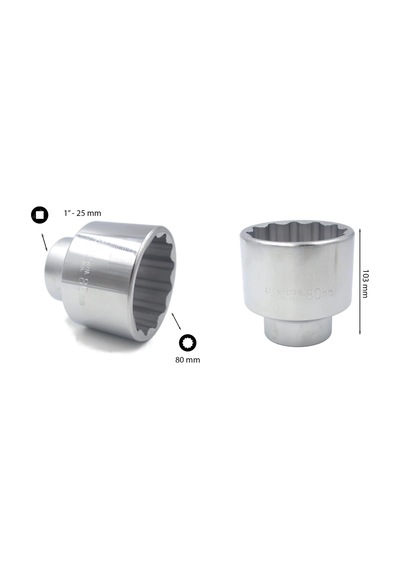Ceta Form 80 Mm 1 12 Köşe Yıldız Lokma Anahtar C42-b80
