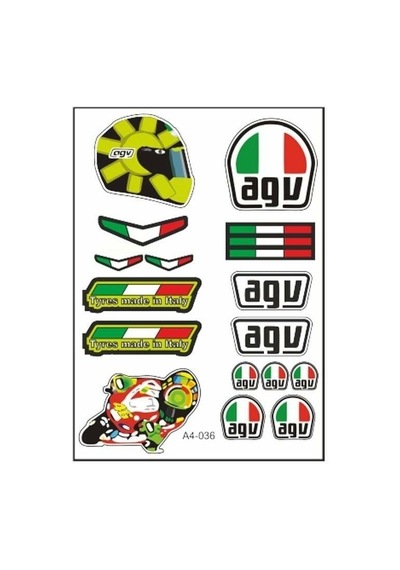 A4 Sticker 036 Tek Paket Çoklu Sticker Siyah
