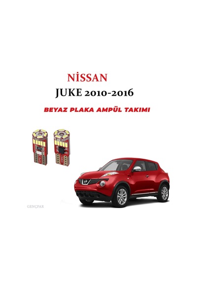 Nissan Juke Plaka Ampül Set Beyaz Arıza Işığı Yakmaz Canbus N11.2763