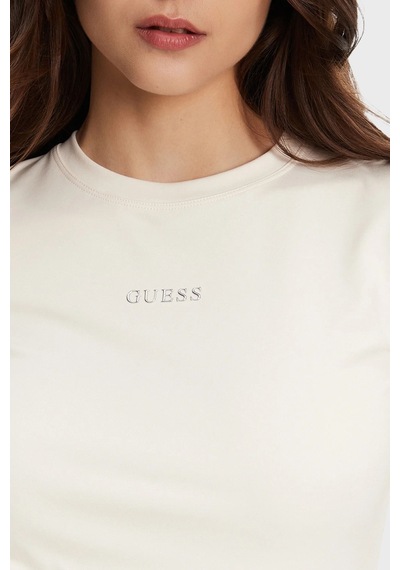 Guess Bayan T Shirt V5rı10 Kcd02 G6k5 Ekru Ekru