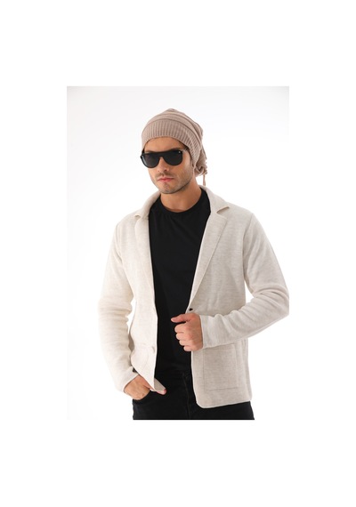 Ritagarcia Unisex Arkası İpli Büzgülü Triko Bere Kışlık Dökümlü Slouchy Beanie Bere Bej