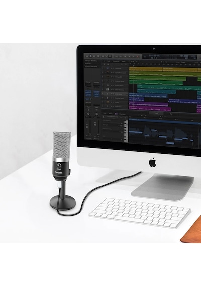 Fifine K670 Usb Gri Yayinci - Podcast Mikrofonu