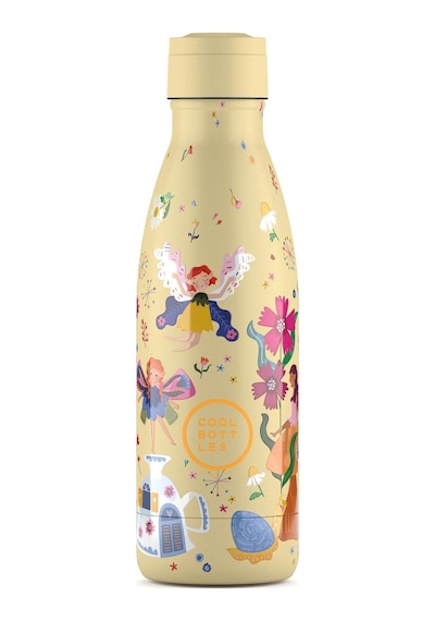 Cool Bottles Çelik Termos Pipetli Matara - The Kids Bottle - Magical Fairies 350ml Sarı