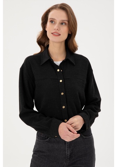 U.s. Polo Assn. Kadın Gömlek 50289843-vr046 Siyah