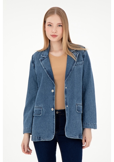 U.s. Polo Assn. Kadın Açık Mavi Gömlek Jean 50291133-dn0021 Lıght Blue Açık Mavi
