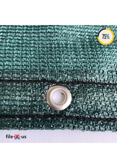 %75'Lik Gölgelik-Rüzgar Filesi-Koyu Yeşil |Güçlendirilmiş Kenar