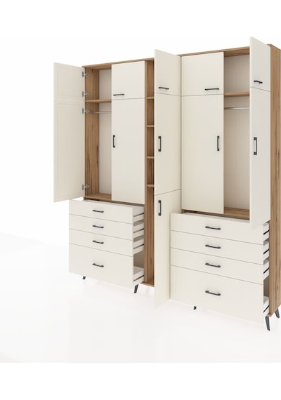 Arges Dolap 8 Raflı 8 Çekmeceli 3 Askılı 220x30x243 Çam-aytaşı/aytaşı Aytası/aytası Arges Dolap 8 Raflı 8 Çekmeceli 3 Askılı 220x30x243 Çam-aytaşı/aytaşı Aytası/aytası