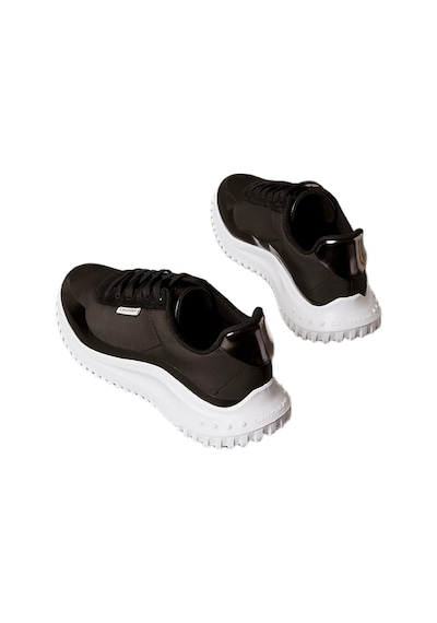 Calvin Klein Yw0yw02016 Runner Lace Up Mat Mix Kadın Günlük Ayakkabı Siyah
