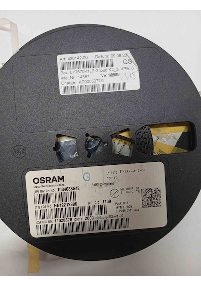 Lyt670 Osram Sarı Smd Led Opto 40 Adet