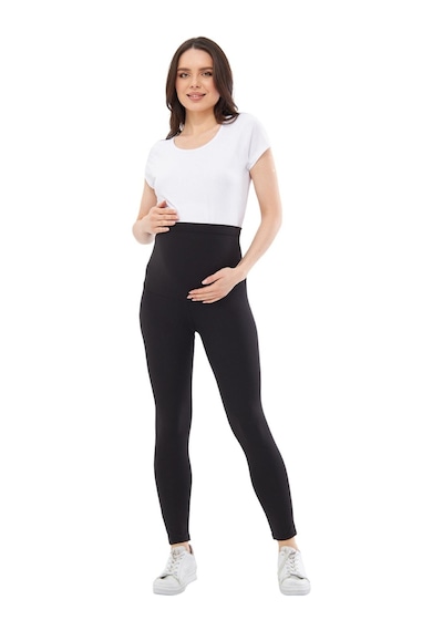 Luvmabelly Myra8200 Toparlayıcı Mevsimlik Beli Ayarlanabilir Hamile Tayt-siyah