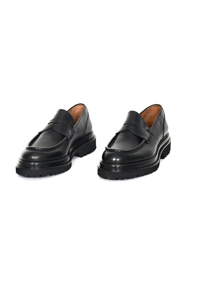 Hakiki Antik Deri Eva Taban Loafer Model Erkek Ayakkabı - Tuna 3280 Siyah