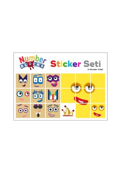 Number Blocks Matematik Eğitici Birim Küp Snapcubes /21-30 Sticker 18 Pcs