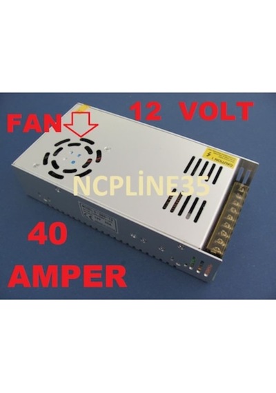 12 Volt 40 Amper Soğutucu Fanlı Metal Adaptörü 40 Amper (305704789)