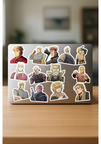 Vinland Saga Anime Telefon Laptop Bullet Journal Yapışkanlı Folyo Sticker Paketi 23 Adet Çok Renkli