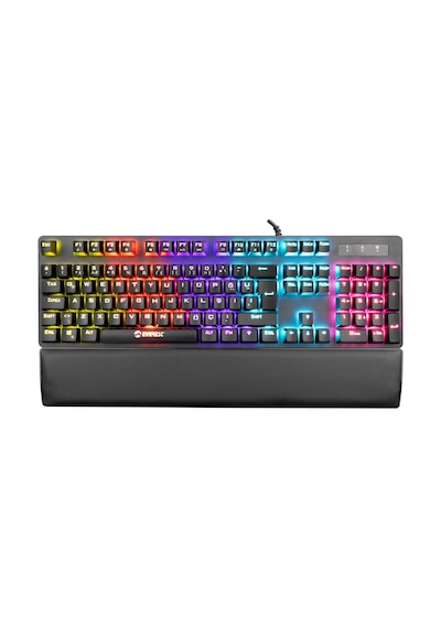 Everest KB-GX7 Bluesky Kırmızı Switch Kablolu Rainbow Deri Bilek Destekli Mekanik Oyuncu Klavye
