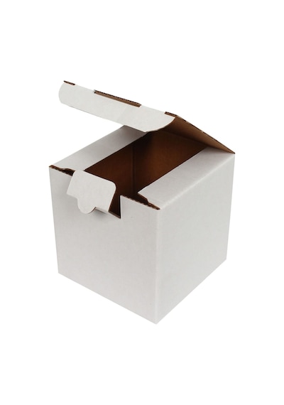 10,5x10,5x10,5cm Kutu - E-ticaret Kargo Kutusu - 0,4 Desi Kutu - Beyaz Kutu - 5 Adet Beyaz 10,5 X 10
