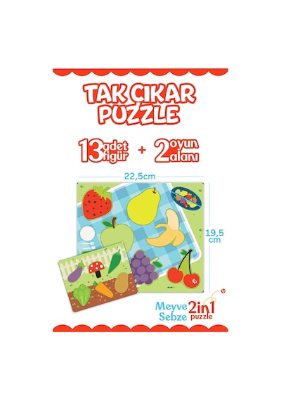 Fisher-price Fisher Price Tak Çıkar Puzzle Meyve Sebze