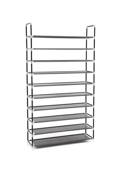 Tr 10 Katlı Ayakkabı Rafı, 100x29x175 Cm, Siyah, Lsr10h Genel Tr 10 Katlı Ayakkabı Rafı, 100x29x175 Cm, Siyah, Lsr10h Genel