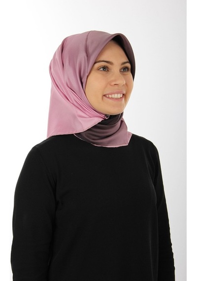 AKER İpek Krep Saten Eşarp - Pembe - 7656701-392 Pembe