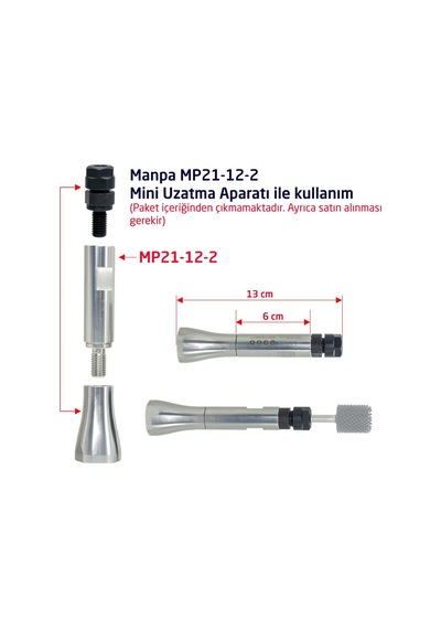 Manpa Mp21-30 Mini Collet Er Taşlama Motoru İçin Tutucu Adaptör