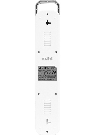 S-link Sl-3653 Beyaz 45 Smd Ledli 4v 750mahx3 Şarjlı Acil Durum Işıldağı
