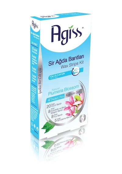 Agiss Plumeria Blossom Tüm Ciltler için Tüm Vücut Sir Ağda Bantları 41'li