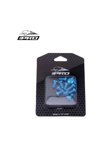 Pro Bisiklet Scooter Fren Disk Vidası Rotor Civatası 6 Vida Mtb Rotor Vidası 12li Paket Mavi Renk