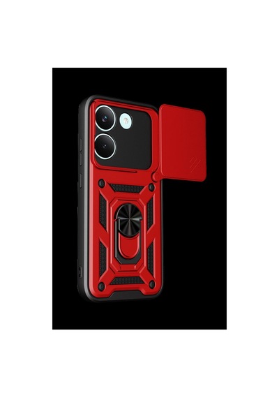 Xiaomi Poco X8 Pro Pars Lens Yüzüklü Silikon - Kırmızı