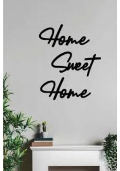Lazer Kesim Duvar Süsü Home Sweet Home Duvar Tablosu