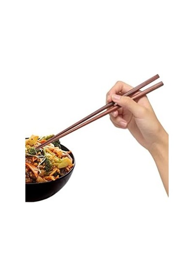 Uzun Ömürlü Chopsticks - 10 Set Çin Yemeği Çubukları Abanoz