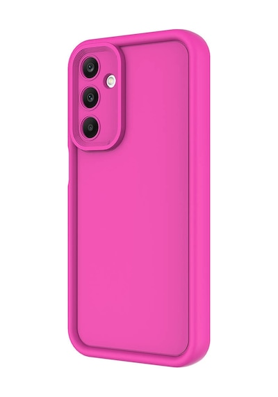 Galaxy Uyumlu A15 Kılıf Kamera Korumalı Tchs Ananas Kapak - Pembe Koyu Pembe Koyu
