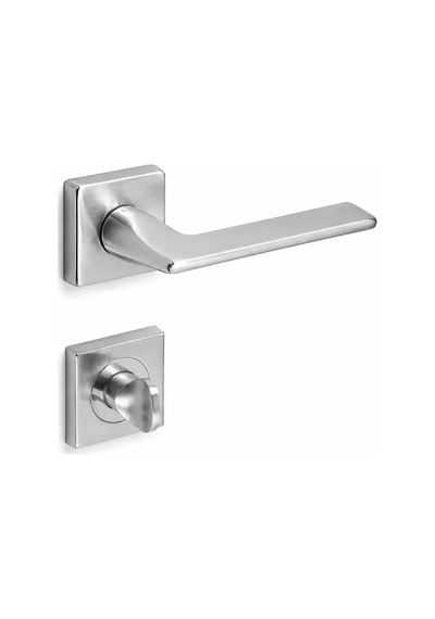 Sese Nida Modeli Kare Rozetli Wc Kapı Kolu Inox 200-224r-02-53