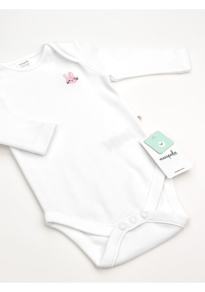 Sezgibaby Kız Bebek Çıtçıtlı Body 3'lü Set Beyaz - Pembe